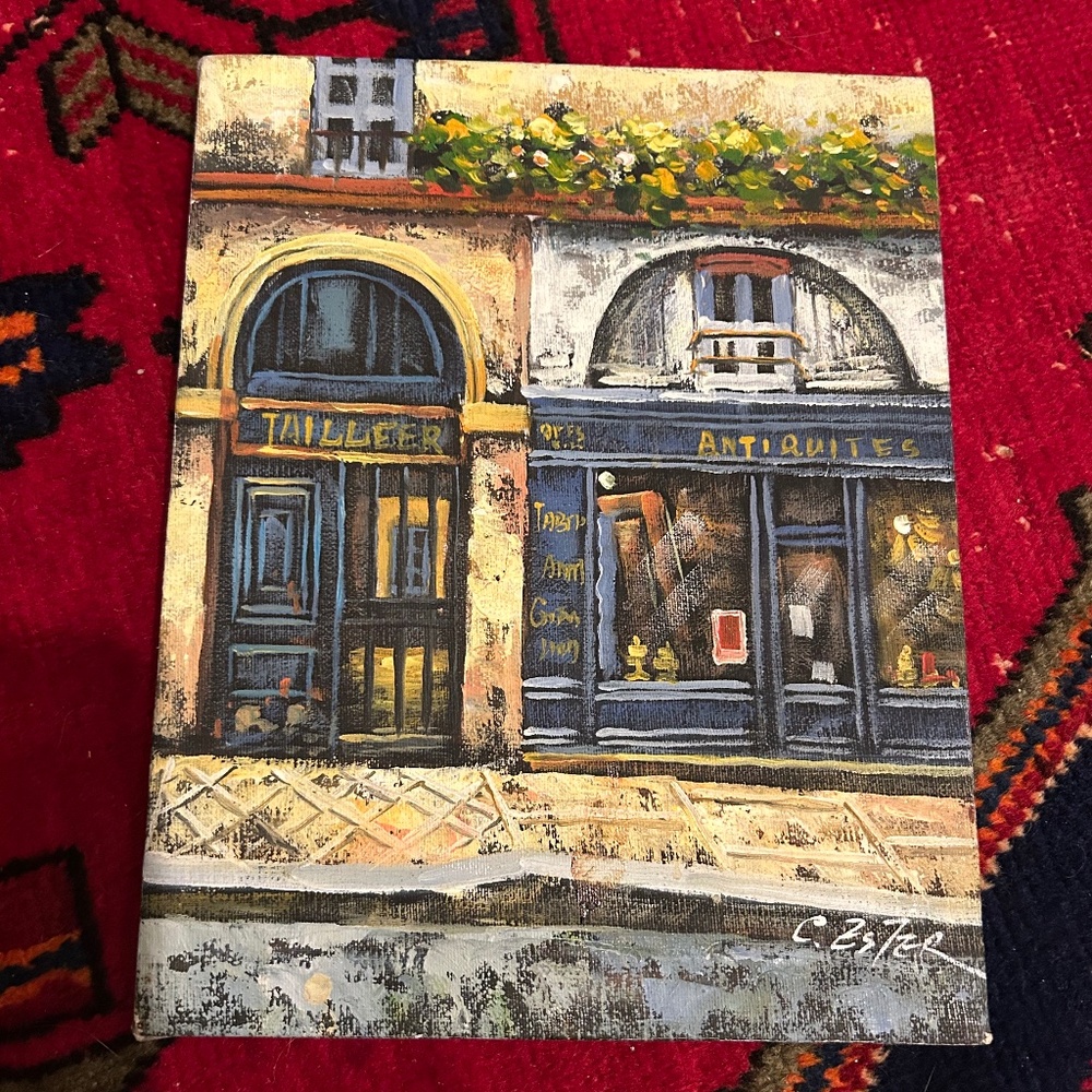 Parisian Storefront Canvas Wall Art – Vintage French Style